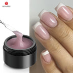 MSHARE 50ml Natural Nails Gel Builder Nalil Tpo Free Self Leveling Gel for Nail Extension Construction Pink Shade UV Led Gel