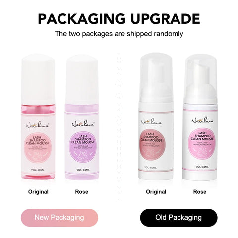 Natuhana 60ml Eyelash Extension Shampoo Mousse False Eyelashes Glue Accessories Lash Cleaning Foam No Stimulation Makeup Tools