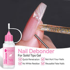 15ml wear nail needle tube nail polish remover solid patch glue UV jelly glue fast nail polish remover gentle and non-irritating