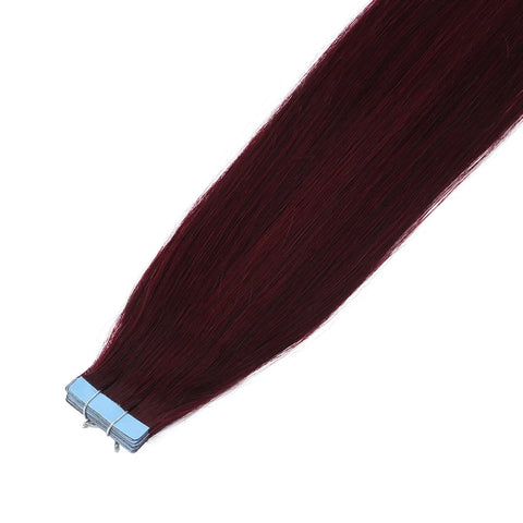 Tape in Human Hair Extensions Brown Seamless Tape in Hair Extensions Skin Weft PU Tape On Hair 12"-24" Machine Remy Tape ins