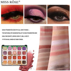 High Quality MISS ROSE 20 Colors Diamond Nude Eyeshadow Palette Make Up Pigment Silky-Smooth Matte Shimmer Eye Shadow Cosmetics