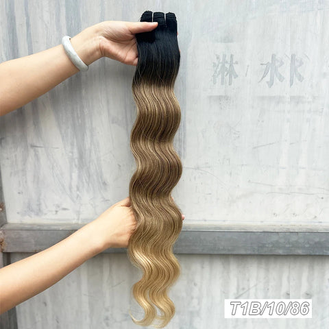 Magicae 200g/Pc Chocolate Brown M816 Blond 27/613 Gray M888 High Temperature Synthetic Hair Extension 30Inch Body Wave Bundles