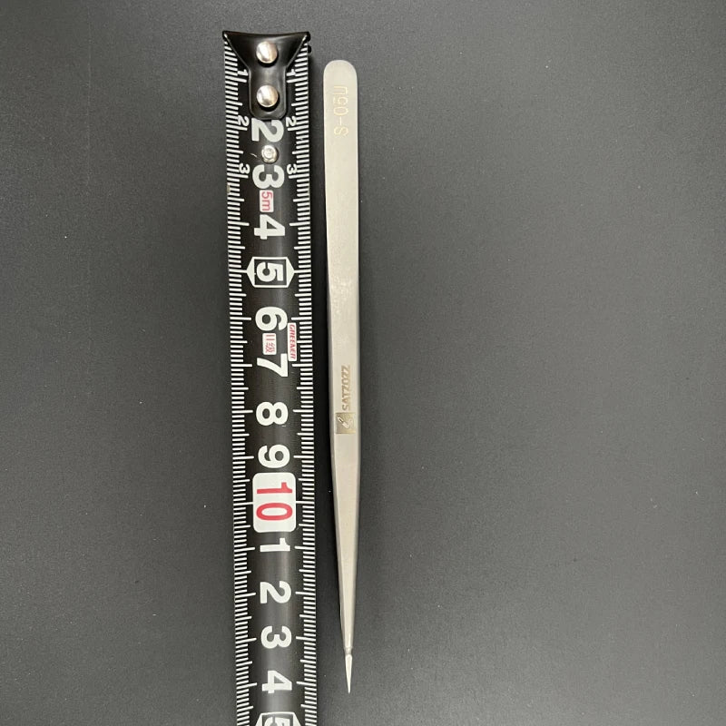 SATZOZZ S-05U Ultra-Fine Precision Tweezers 304 Stainless Steel Non-Magnetic Micrometer Tip