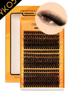 GROINNEYA DIY Eyelashes Cluster Lashes Lash Extension Natural Soft 100% Handmade Mink Lashes Reusable Makeup