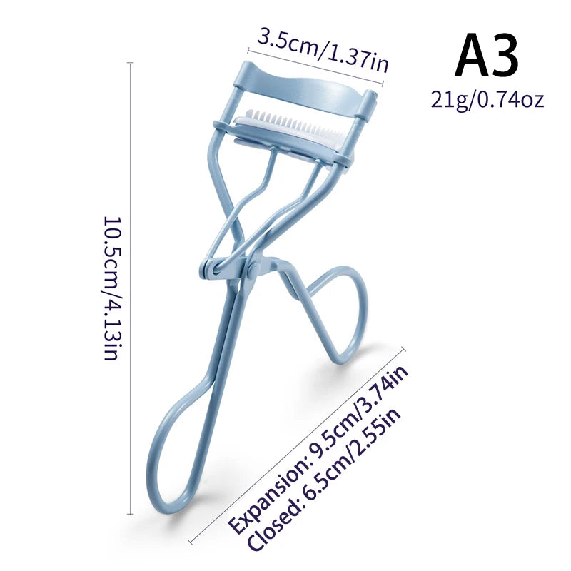 Professional Stainless Steel Eyelash Curler with Comb Tweezers Natural Curling Eyelash Clip Cosmetics Eye Makeup Beauty Tools