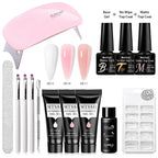 Mtssii 17PCS/Set 20ml Nail Extension Gel Set Builder UV Gel for Nails With 6W UV LED Lamp Nail Extension Tools Kit For Beginner