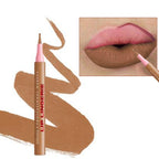 Matte Lip Liner Pencil Waterproof Smooth Application Smudge-Proof Moisturising Highly Pigmented 6 Colors Lip Contouring Makeup