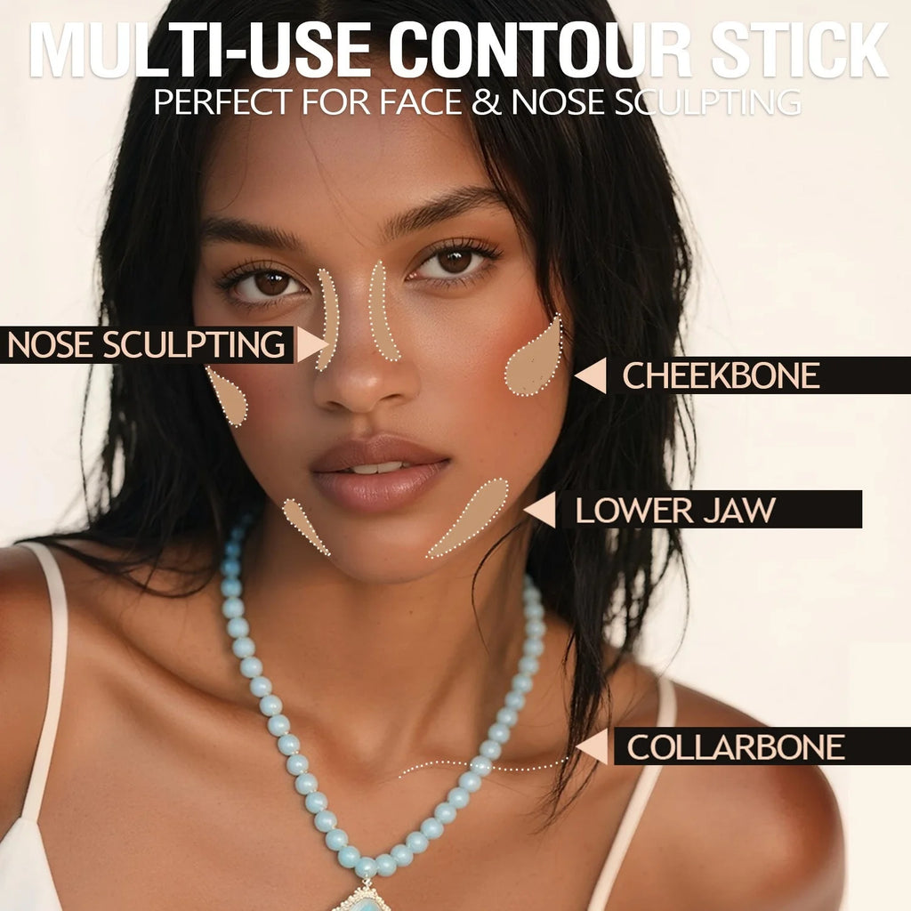 1Pc Multi-purpose Contour Stick Natural Matte Highlighters Nose Shadow Cream Lasting Contouring Bronzer Face Makeup Cosmetics