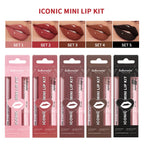 Waterproof Long Lasting Matte Black Lipstick Set Velvet Liquid Lip Gloss Lip Liner Set Red Stain Halloween Goth Makeup