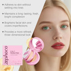Zephoco 2 in 1 Pressed Powder Cushion Foundation Oil Control Matte Loose Setting Powder Deep Hydration Face Cushion Foundation