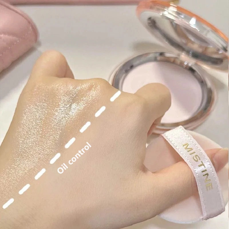 Mistine Face Powder Makeup Velvet Fusion Pressed Powder Setting Oil Control Holding Makeup Brightening Compact Foundation