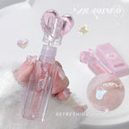 Plumping Jelly Lip Gloss Lasting Moisturizing Transparent Lip Oil Water Light Mirror Peach Lipstick Women Lips Makeup Cosmetics