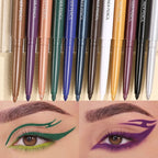 1Pc Ultra-fine Matte Smooth Waterproof Green Purple Eyeliner Gel Pencil Pearlescent White Eyeliner Easy Wear Eyeliner Pen Makeup
