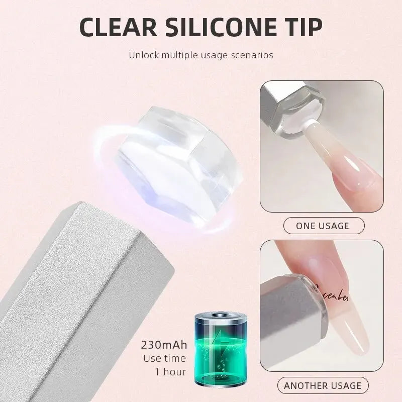 Mini Handheld UV Led Lamp For Nails Portable Rechargeable Nail Dryer For Curing Gel Polish With Display Manicure Machine