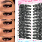 False Eyelashes Natural Wispy Individual Cluster Lashes Easy to Apply Soft & Lightweight Reusable for Daily Makeup