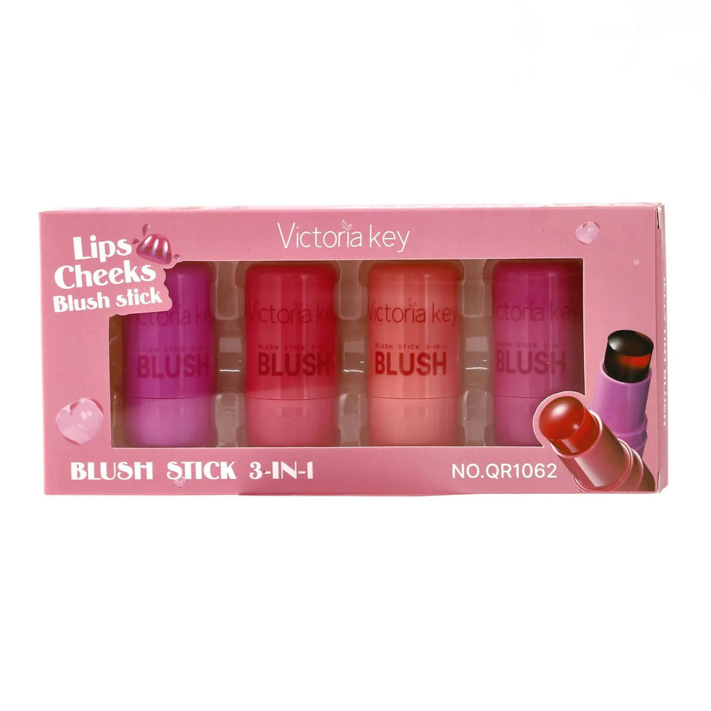Easy Makeup Jelly Powder Blusher Stick Waterproof Long-lasting Lip And Cheek Color Dual-use Facial Powder Blusher Cream