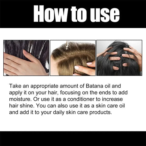 Natural Batana Oil Fast Growth Oil Set Hair Treatment Hair Essence Moisturize And Repair Hair Root For 60ml Thicker