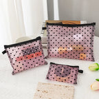 New Hot Mini Transparent Heart shaped Makeup Bag Women's Portable lipstick Cosmetic Storage Bag Transparent Ctue Small MakeupBag