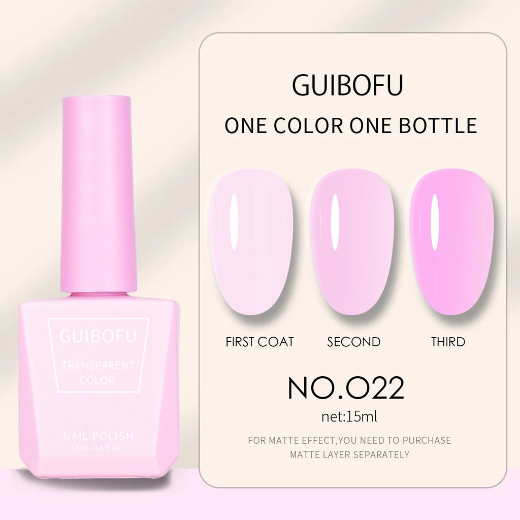 1pc 15ml Milky Jelly Nude Gel Nail Polish Transparent Colors Sheer White Pink Gel Nail Kit For Salon 68 Color