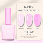 1pc 15ml Milky Jelly Nude Gel Nail Polish Transparent Colors Sheer White Pink Gel Nail Kit For Salon 68 Color