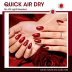 GELLEN Dark Red Jelly Transparent Gel Nail Polish Pink Skin 6pcs Set Quick Air Dry Autumn Winter Nails Polishes 10ml 2026 New
