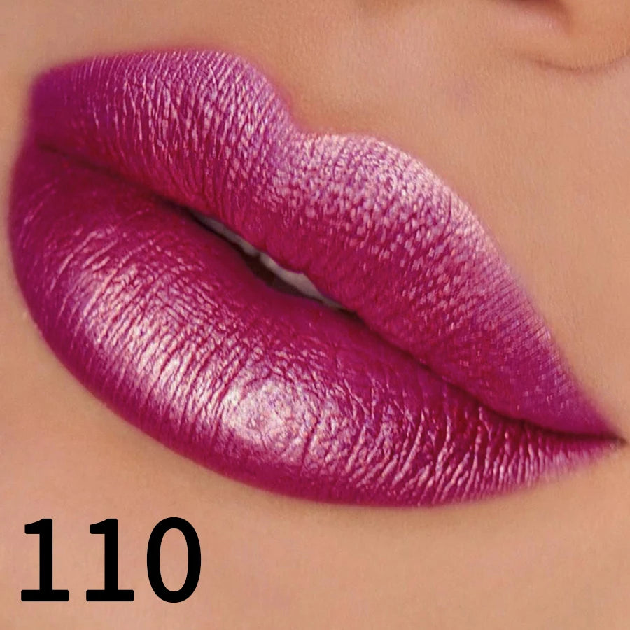 19 colors glitter lipstick hydrating red pink sparkling shine lip color highly pigmented lip tints metallic finish lip makeup