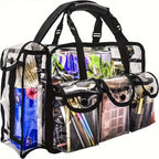 PVC Transparent Cosmetic Bag Waterproof Large Capacity Travel Organizer Multifunctional Beach Swimming Storage Shoulder Tote