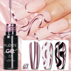 PUENTE 7.5ML Sparkling Pinkish Purple Laser Cat Magnetic Gel Nail Polish Holographic Rainbow Effect Soak Off UV Nail Art Varnish