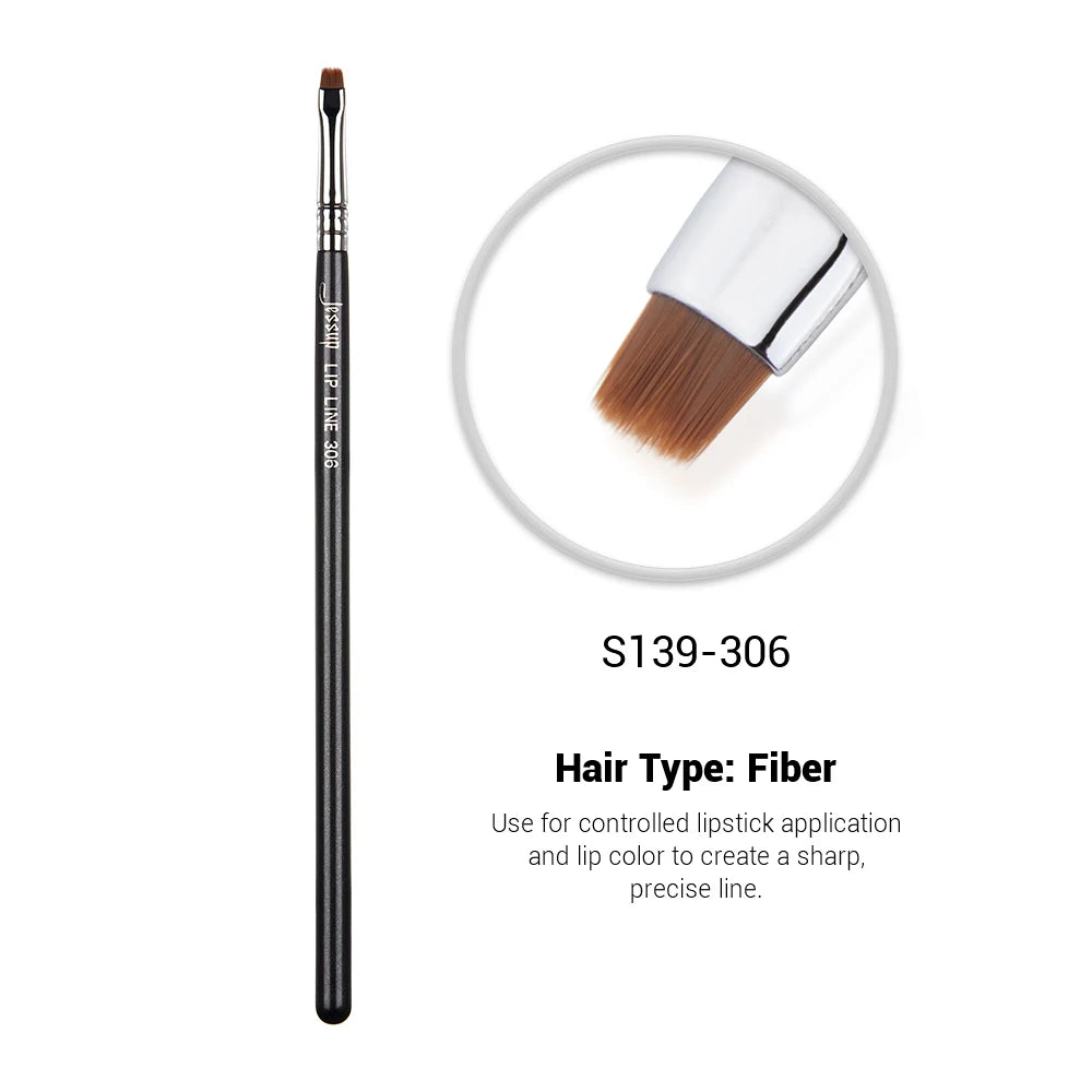 Jessup Lip Brush Professional Lip Makeup Brushes for Lipstick Streak-Free Application,Small Tongue Shape Contour Define Lips