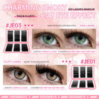 GROINNEYA Lashes Cluster DIY Lash Extension Mixed Tray Clusters Eyelashes Fluffy Volume Individual Lashes Cat Eye Lash Extension