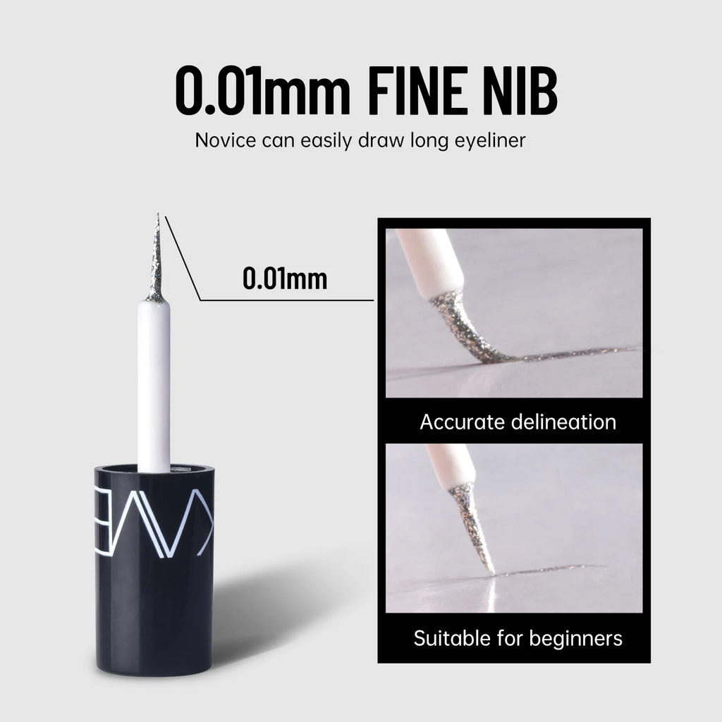 9-Color Diamond Shiny Eye Shadow Eyeliner Pen Pearl Light Color Fast Drying Waterproof Eyeliner Liquid