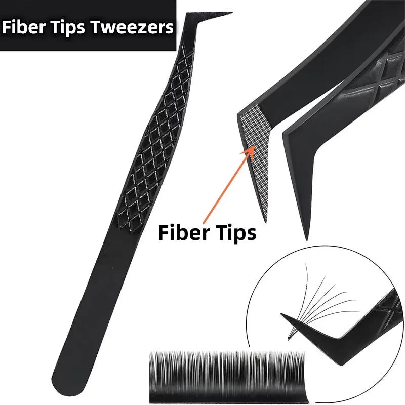 SENSE LASHES Fiber Tip Anti-slip Eyelash Tweezer Lash Isolation Tweezer Eyebrow Tweezer pinzas para extensión de pestañas