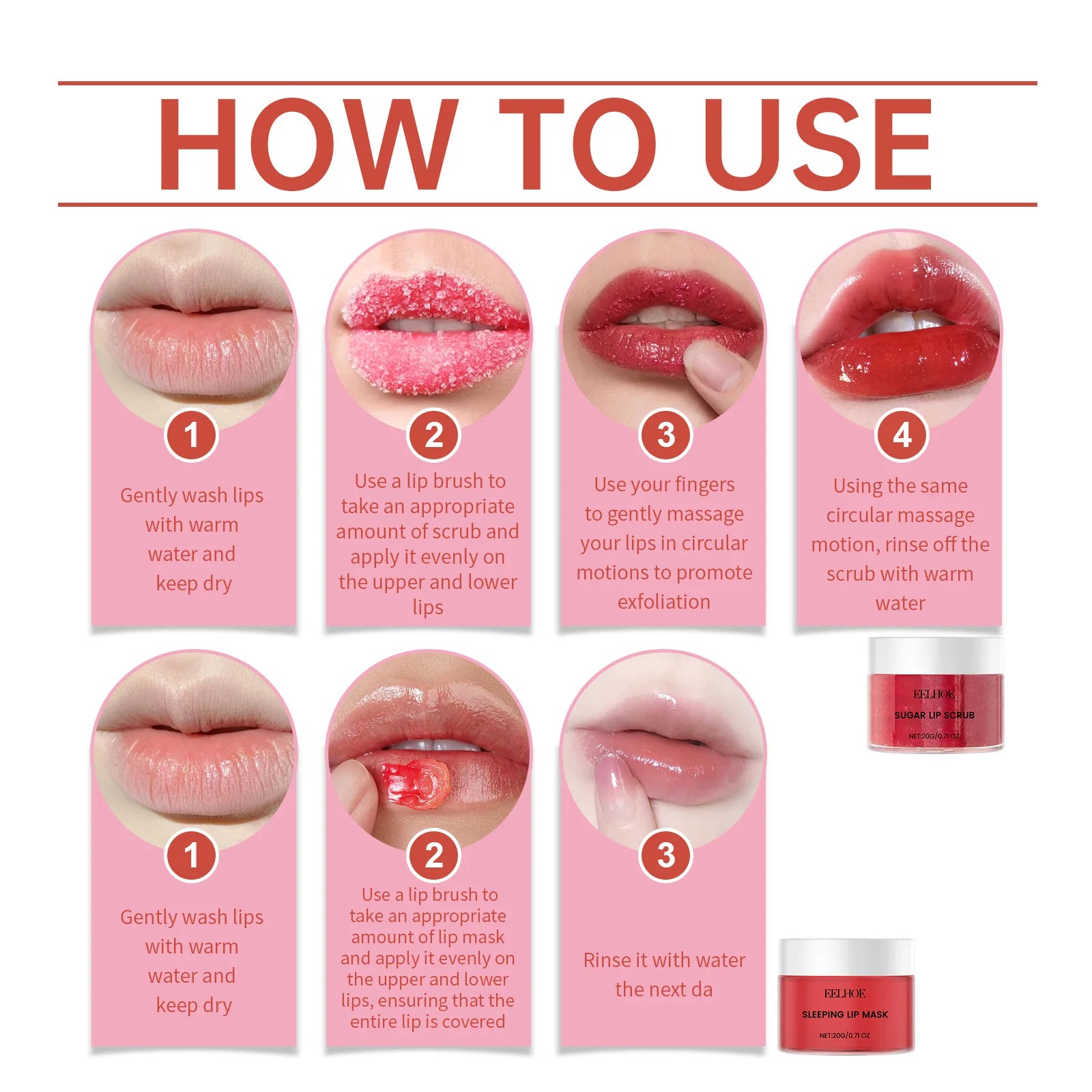 Vitamin C Overnight Lip Care Set Exfoliating Remove Dead Skin Lighten Dark Lips Nourishing Anti Chapped Lips Scrub Sleeping Mask