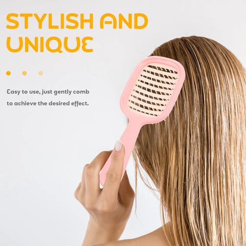 Hair Brush Vented Paddle Detangling Brush Ergonomic Handle for Faster Blow Drying Wet Dry Curly Thick Straight Hair Portable