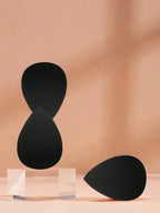 3pcs Black Egg Sponge Makeup Set, Liquid, Cream And Powder Flawless Beauty Sponges, Latex-Free And Vegan Makeup Blending Sponges