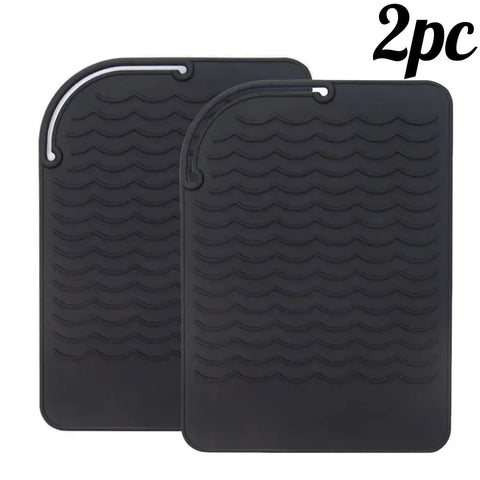 1/2pcs Silicone Heat-Resistant Mat for Hair Styling Tools Curling Iron Hair Straightener Protect Pad 2-in-1 Insulation Mats