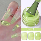 BORN PRETTY 10ml Translucent Jelly Nude Gel Nail Polish Colorful  Varnish Semi Permanent UV LED Nail Art  Manicure Gel