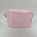 New Waffle Cosmetic Bag, Personalized Monogrammed Toiletry Bag, Embroidered Make Up Bag,Bridesmaid Makeup Bag, Wedding Gifts