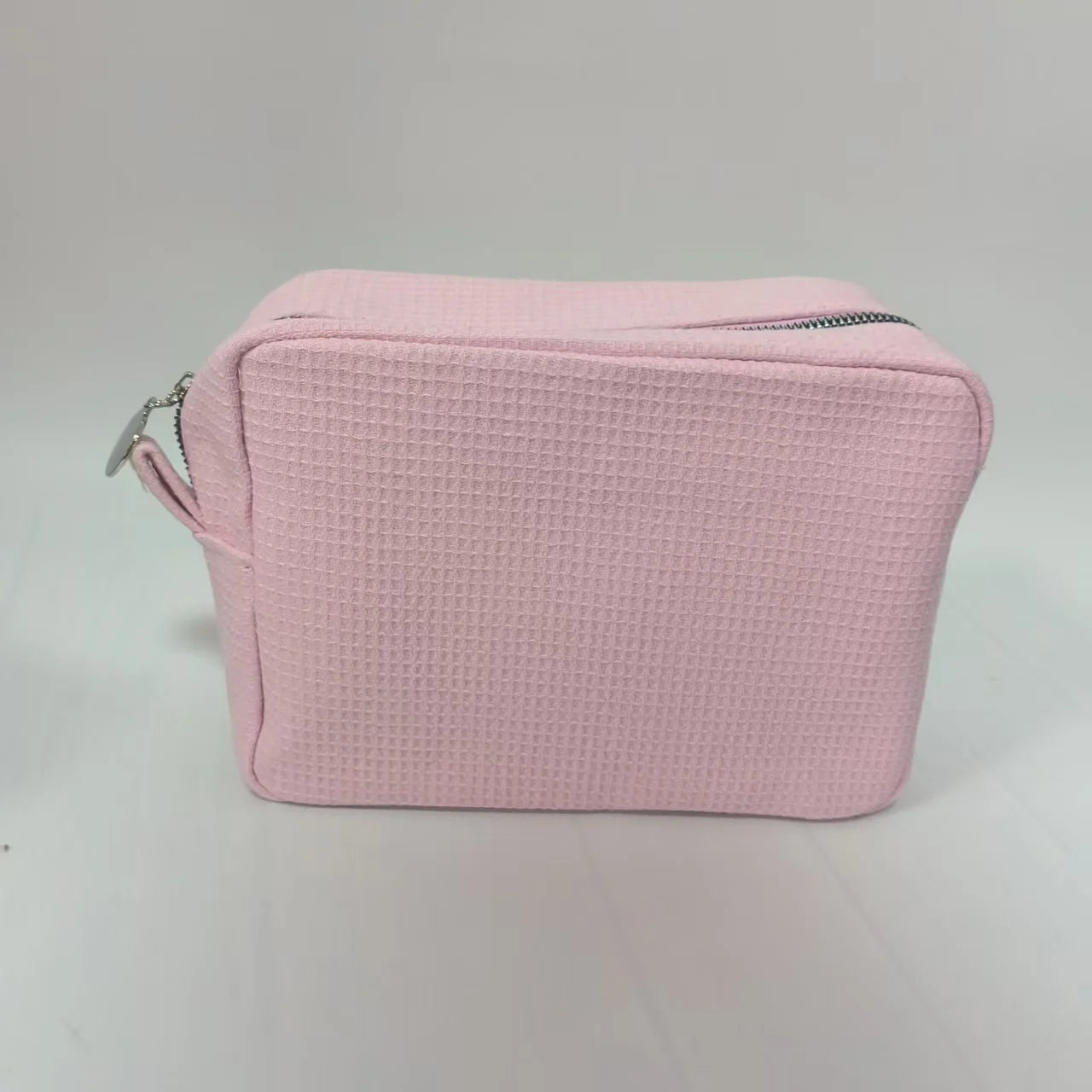 New Waffle Cosmetic Bag, Personalized Monogrammed Toiletry Bag, Embroidered Make Up Bag,Bridesmaid Makeup Bag, Wedding Gifts