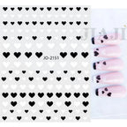 1PCS Laser Love Letter Nail Sticker Nail Art Decoration Flower Star supplies Decals Press On Nails Stickers Parts