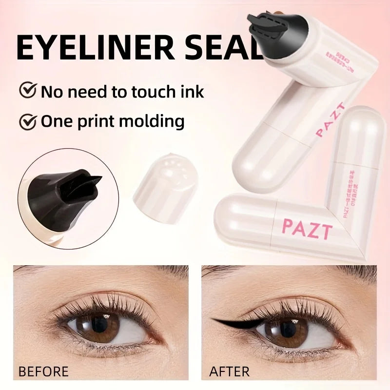 Rotating Eyeliner Stamp Pen, Long-Lasting Waterproof & Sweat-Proof,One-Touch Application,Ideal for Beginners,Perfect for Daily