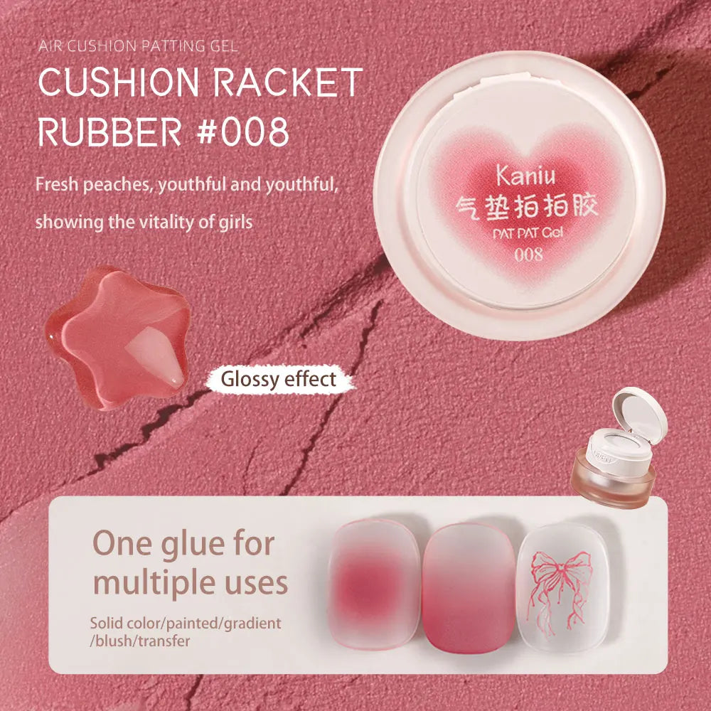 Kaniu 1pc Nail Polish Glue Pink Color Nail Art Air Cushion Patting Glue High Saturation Gypsum Painting Glue For DIY Home Salon