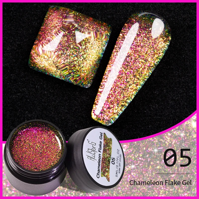 AWStorG 5ML Super Silver Metallic Gel Nail Polish Metal Effect Painting Gel Chromes Varnis Semi Permanent for Nail DIY