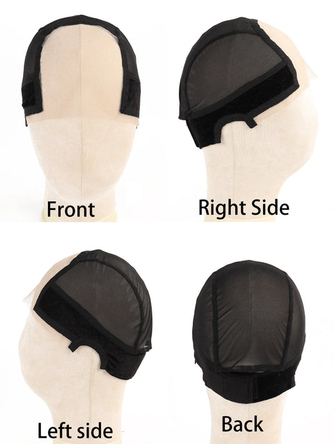 Female Headband Wig Cap Hd Lace Wig Cap For Wig Making U Part Wig Caps With Adjustable Velvet Wig Grip To Wear Wig Nude Hair Net