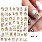 Press on Nails Tiger Symbol Nails Decals Design Fierce Wild Animal Leopard Decoration Manicure Stickers Nails Accessories Tools