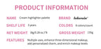8 Colors Cream Highlighter Palette for Highlight Face Brighten Highlighter Blush Shimmer Waterproof Makeup Tool Cosmetics