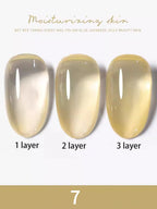 10ml 1-8pcs Milky White Quick Extension Gel Nail Polish Nude Construct Hard Semi Permanent Acrylic Extension Nail Art Varnish