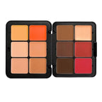12-Color Iron Box Blusher Plate Multi-Color Cream Blush Plate Concealer Plate Contour and Highlighter Palette Makeup Blush Face