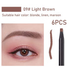 HAOZHUANG  Waterproof Long Lasting Eyebrow Pencils with Soft Brush Eyebrows Makeup Tool Permanent Makeup Tattoo Accessories
