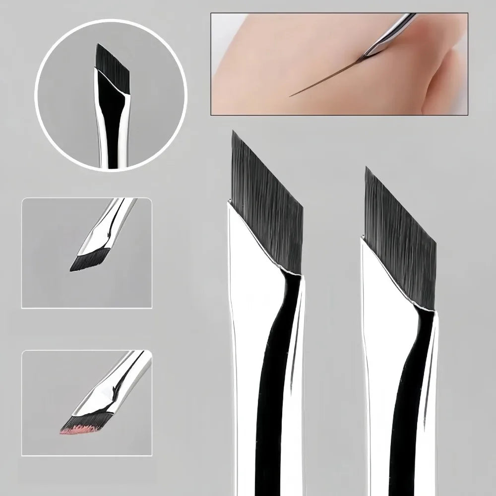 KSHBO Upgrade Blade Eyeliner Brush Ultra Thin Fine Angle Flat Eyebrow Brush Liner Brow Place Makeup Brush Precise Detail Tools